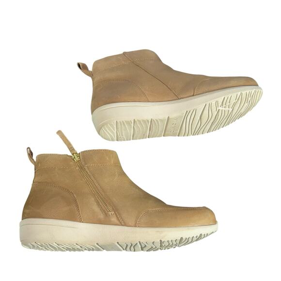 Vionic Lois Ankle Boots Size 8 Wide Tan Leather Comfort Orthotic - Picture 10 of 10
